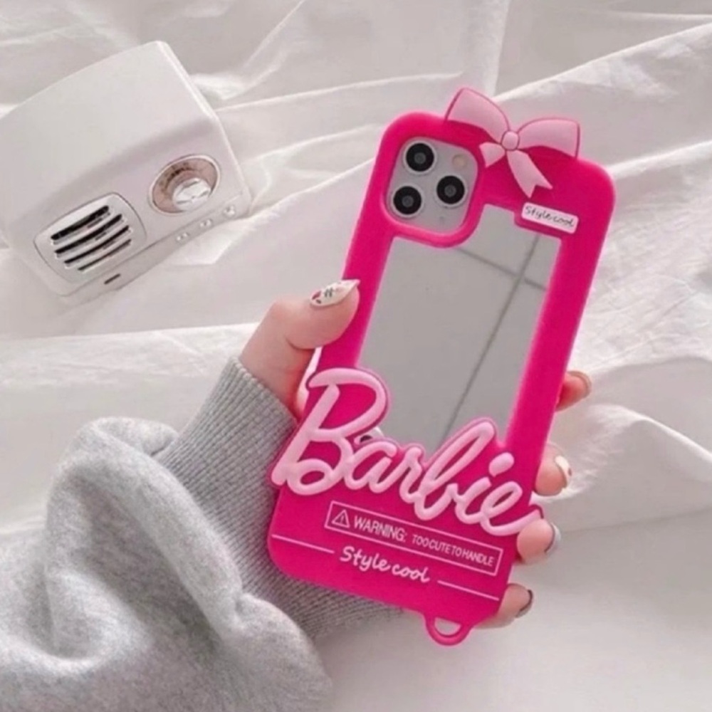 LIKE NEW | Barbie | Silicone Phone Case Phone Protective Cover 3D Pink Barbie